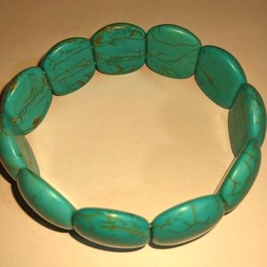 Howlite turquoise stretch bracelet